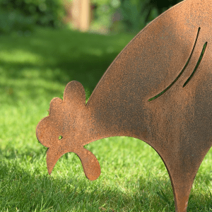 Chicken Pecker Metal Garden Artwork