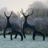 Garden Metal Artwork - Family of Deer
