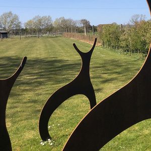 Garden Metal Artwork - Fawn Silhouettes
