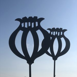 Garden Metal Artwork - Poppy Seed Heads