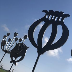 Garden Metal Artwork - Flowers
