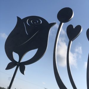 Garden Metal Artwork - Rose