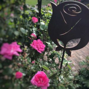 Metal Rose Garden Artwork
