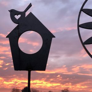 Metal Birdhouse Artwork