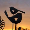 Tail Up Birdie Metal Artwork Garden