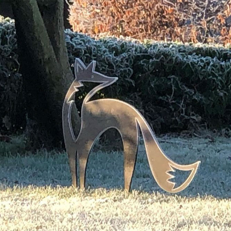 Winter Fox Artwork for the Garden