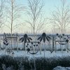 Metal Garden Sculptures in the snow